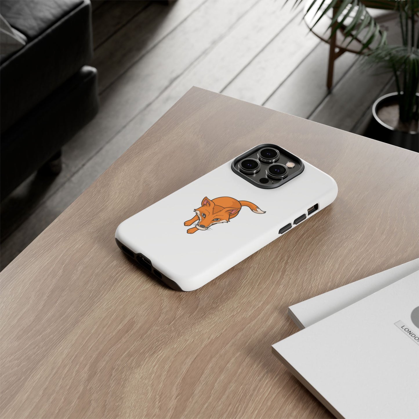 Fox with an egg Phone Case